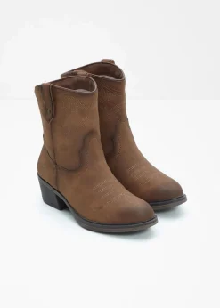 Mustang High Heels|Stiefeletten|Cowboy Stiefelette braun