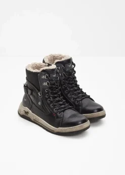 Mustang Sneaker|Gefütterte Winterschuhe|High-Top-Sneaker schwarz