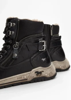 Mustang Sneaker|Gefütterte Winterschuhe|High-Top-Sneaker schwarz