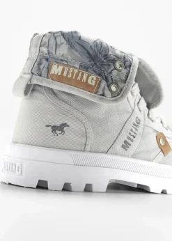 High-Top-Sneaker aus Baumwoll-Canvas|Mustang Discount