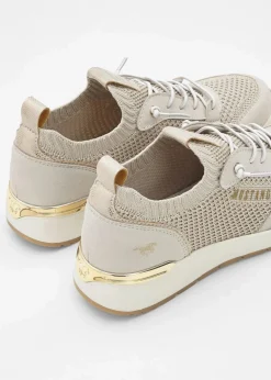 Mustang High Heels|Sneaker|Sneaker aus Soft-Material beige