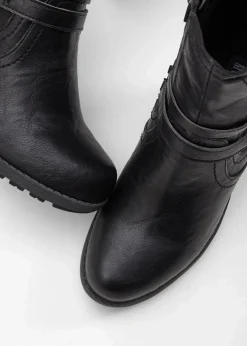 Mustang High Heels|Gefütterte Winterschuhe|Stiefelette schwarz