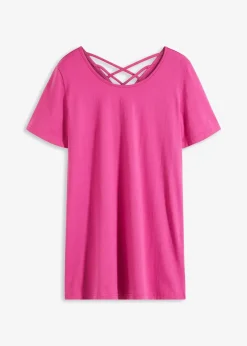 bonprix Nachhaltigere Materialien|Nachtwäsche|Nachthemd mit Rückenausschnitt fuchsia