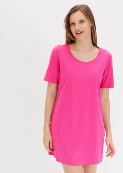 bonprix Nachhaltigere Materialien|Nachtwäsche|Nachthemd mit Rückenausschnitt fuchsia