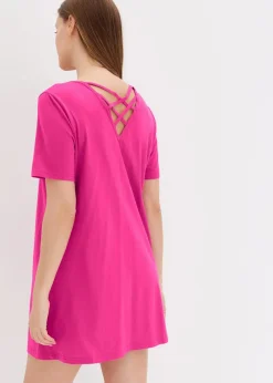 bonprix Nachhaltigere Materialien|Nachtwäsche|Nachthemd mit Rückenausschnitt fuchsia