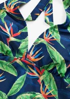 bonprix Nachhaltigere Materialien|Tankinis|Neckholder Tankini (2-tlg.Set) dunkelblau floral