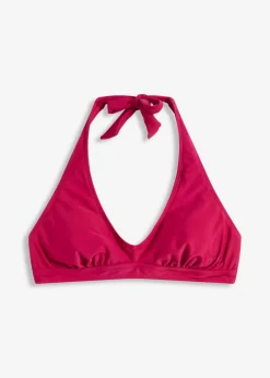 bonprix Nachhaltigere Materialien|Bikinis|Neckholder-Bikinioberteil mit V-Ausschnitt fuchsia