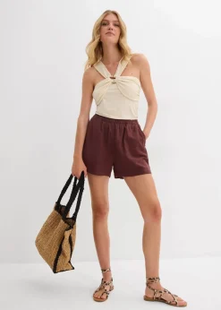 Neckholder-Top mit gehämmerter Deko-Schnalle|bonprix Hot