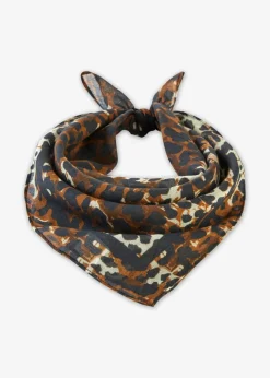 bonprix Schals & Tücher|Schuhe & Accessoires In Spezialgrößen·Tücher & Ponchos|Nicky Tuch aus 100% Baumwolle schwarz/braun leo bedruckt