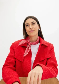 bonprix Schals & Tücher|Schuhe & Accessoires In Spezialgrößen·Tücher & Ponchos|Nicky Tuch mit Streifen erdbeere/weiß gestreift