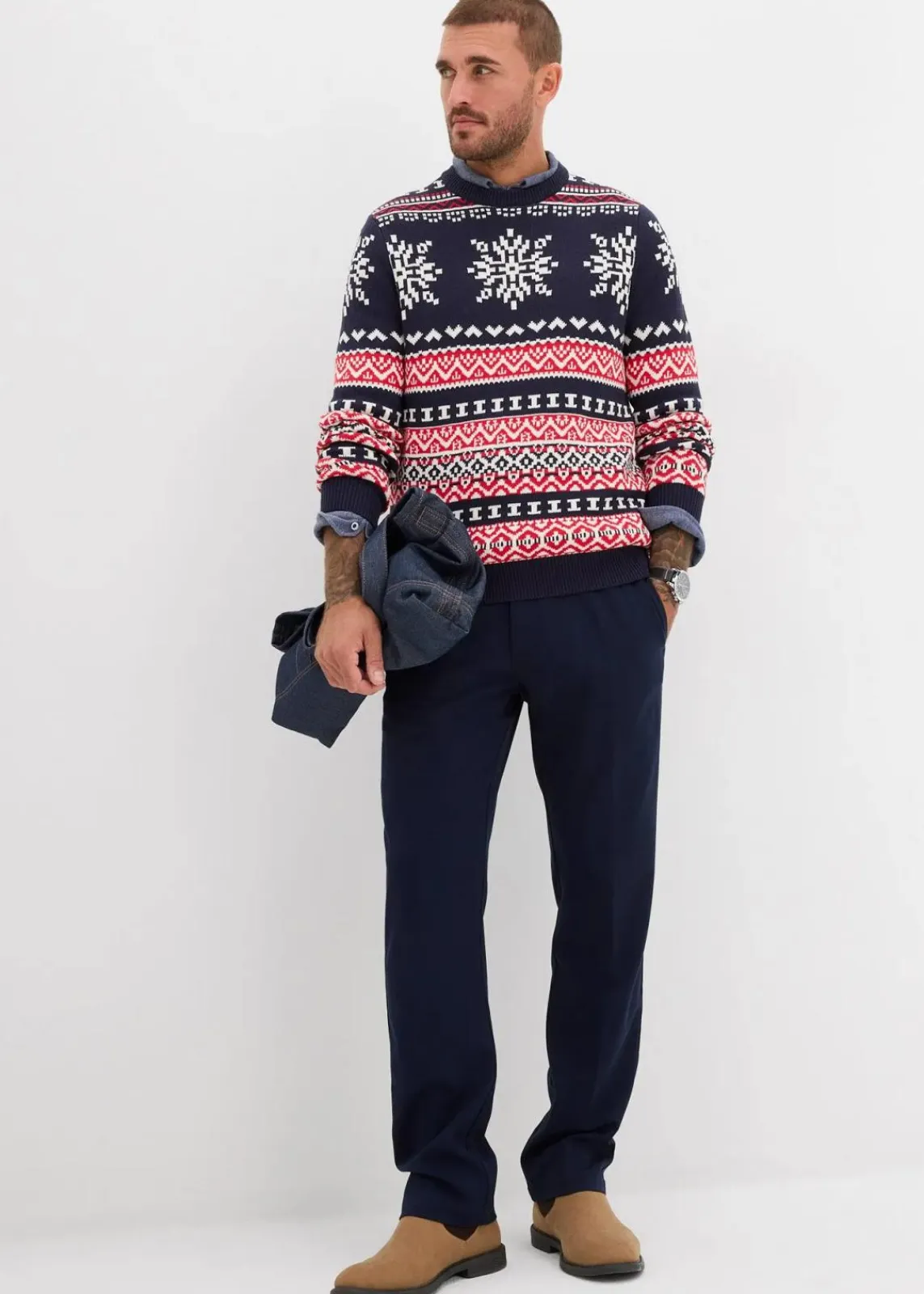 Norweger-Pullover aus weichem Baumwollmix|bonprix Best