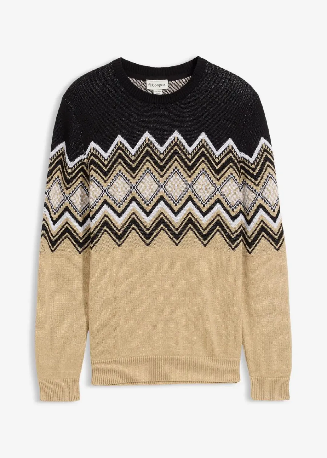 Norweger-Pullover aus weichem Baumwollmix|bonprix Sale