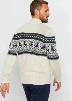 Norweger-Pullover mit Troyerkragen|bonprix Sale