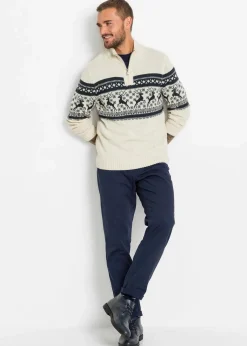 Norweger-Pullover mit Troyerkragen|bonprix Sale