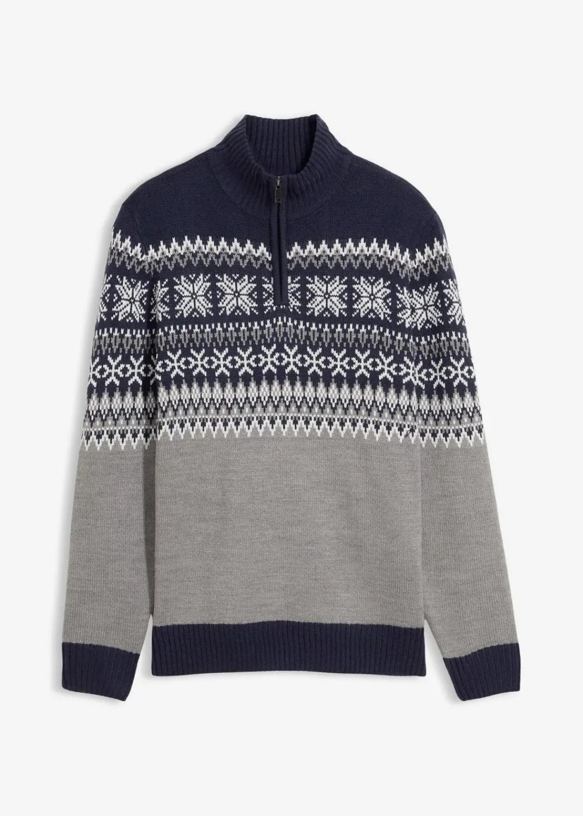 Norweger-Pullover mit Troyerkragen|bonprix New