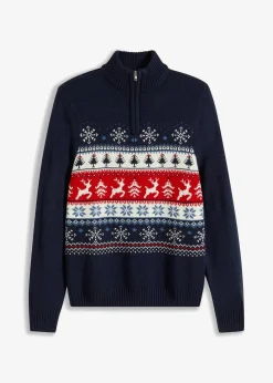 Norweger-Pullover mit Troyerkragen|bonprix Outlet