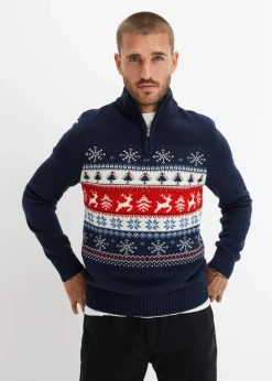 Norweger-Pullover mit Troyerkragen|bonprix Outlet