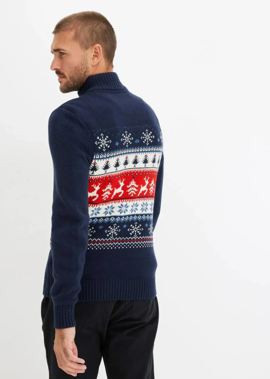 Norweger-Pullover mit Troyerkragen|bonprix Outlet
