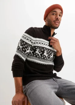 Norweger-Pullover mit Troyerkragen|bonprix Best