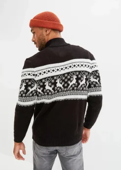 Norweger-Pullover mit Troyerkragen|bonprix Best