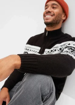 Norweger-Pullover mit Troyerkragen|bonprix Best