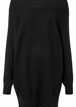 bonprix Bekleidung·Jeans|Nachhaltigere Materialien|Off-Shoulder-Pullover aus Viskose-Mix schwarz