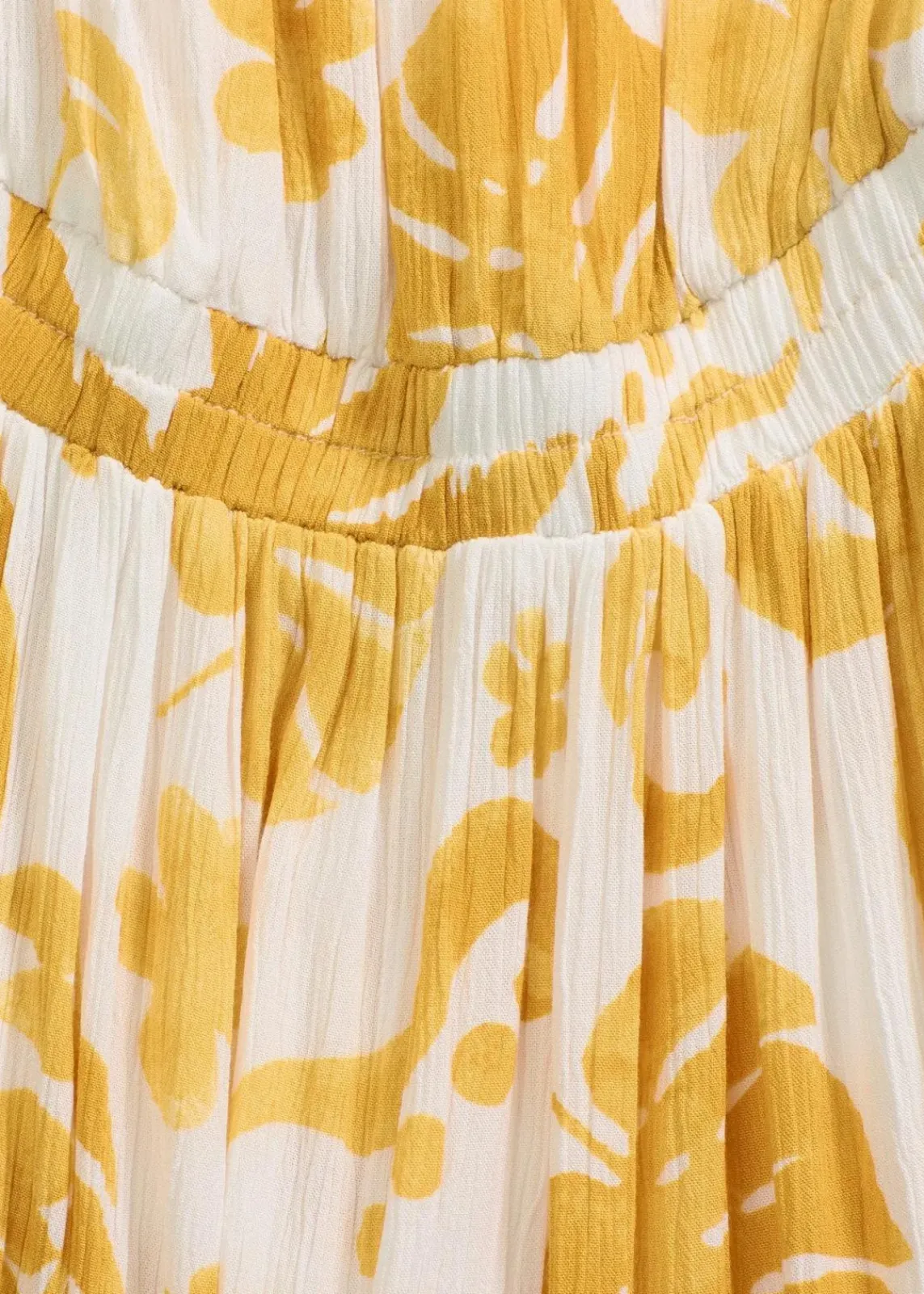 bonprix Bekleidung·Pullover & Strickjacken|Kleider|One-Shoulder-Kleid aus strukturierter Viskose weiß/lemoncurry floral