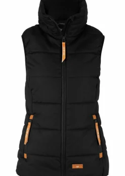 bonprix Bekleidung·Hosen|Outdoor-Weste mit Stehkragen schwarz