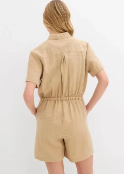 bonprix Bekleidung·Homewear|Jumpsuits|Overall aus feinem Viskose-Mix new beige