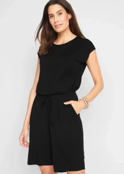 bonprix Bekleidung·Homewear|Jumpsuits|Overall aus softer Viskose-Mischung schwarz
