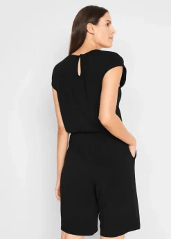 bonprix Bekleidung·Homewear|Jumpsuits|Overall aus softer Viskose-Mischung schwarz