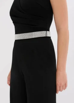 bonprix Bekleidung·Homewear|Festliche Mode|Overall aus strukturiertem Crepe schwarz