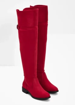 bonprix Stiefel|Overknee Stiefel dunkelrot