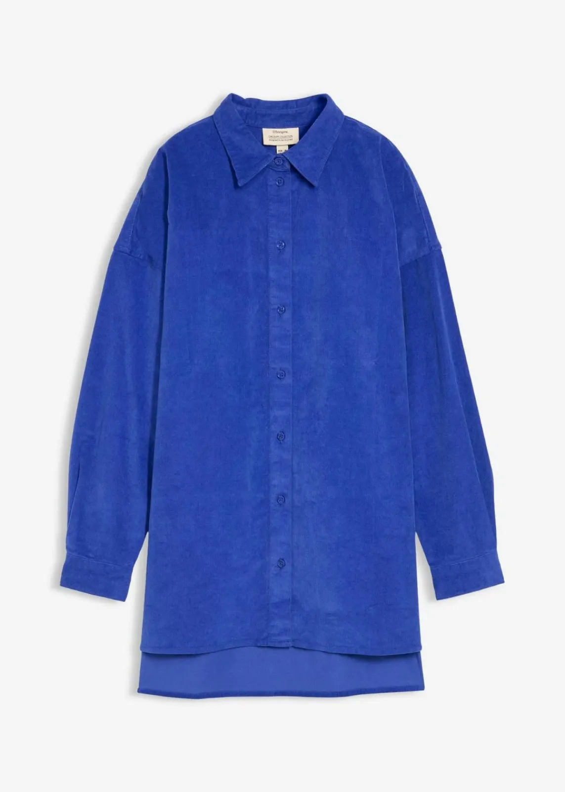 bonprix Blusen & Tuniken|Zweiteiler & Sets|Oversize Cordhemd edelsteinblau