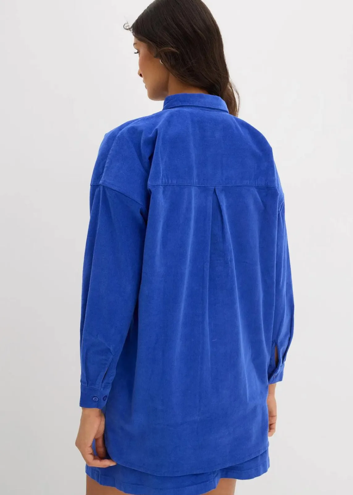 bonprix Blusen & Tuniken|Zweiteiler & Sets|Oversize Cordhemd edelsteinblau