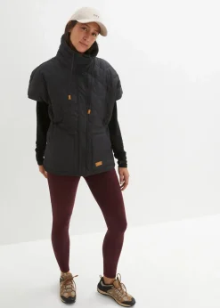 bonprix Bekleidung·Hosen|Jacken & Mäntel|Oversize Funktions-Steppweste, wasserabweisend schwarz
