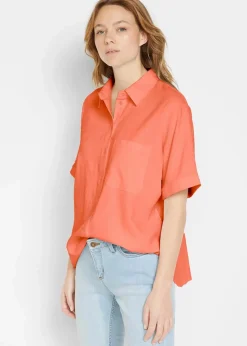 Oversize Halbarmbluse mit Leinen|bonprix Best