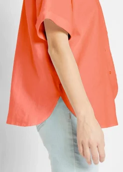 Oversize Halbarmbluse mit Leinen|bonprix Best