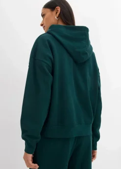 bonprix Sweat|Bekleidung·Blusen & Tuniken|Oversize Hoodie aus reiner Baumwolle tiefgrün