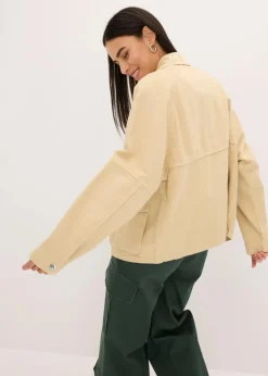 bonprix Bekleidung·Hosen|Jacken & Mäntel|Oversize Jacke beige