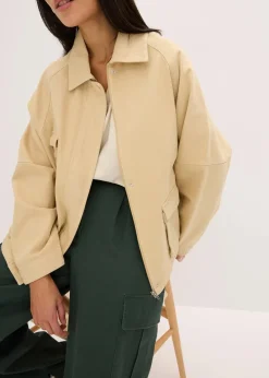bonprix Bekleidung·Hosen|Jacken & Mäntel|Oversize Jacke beige