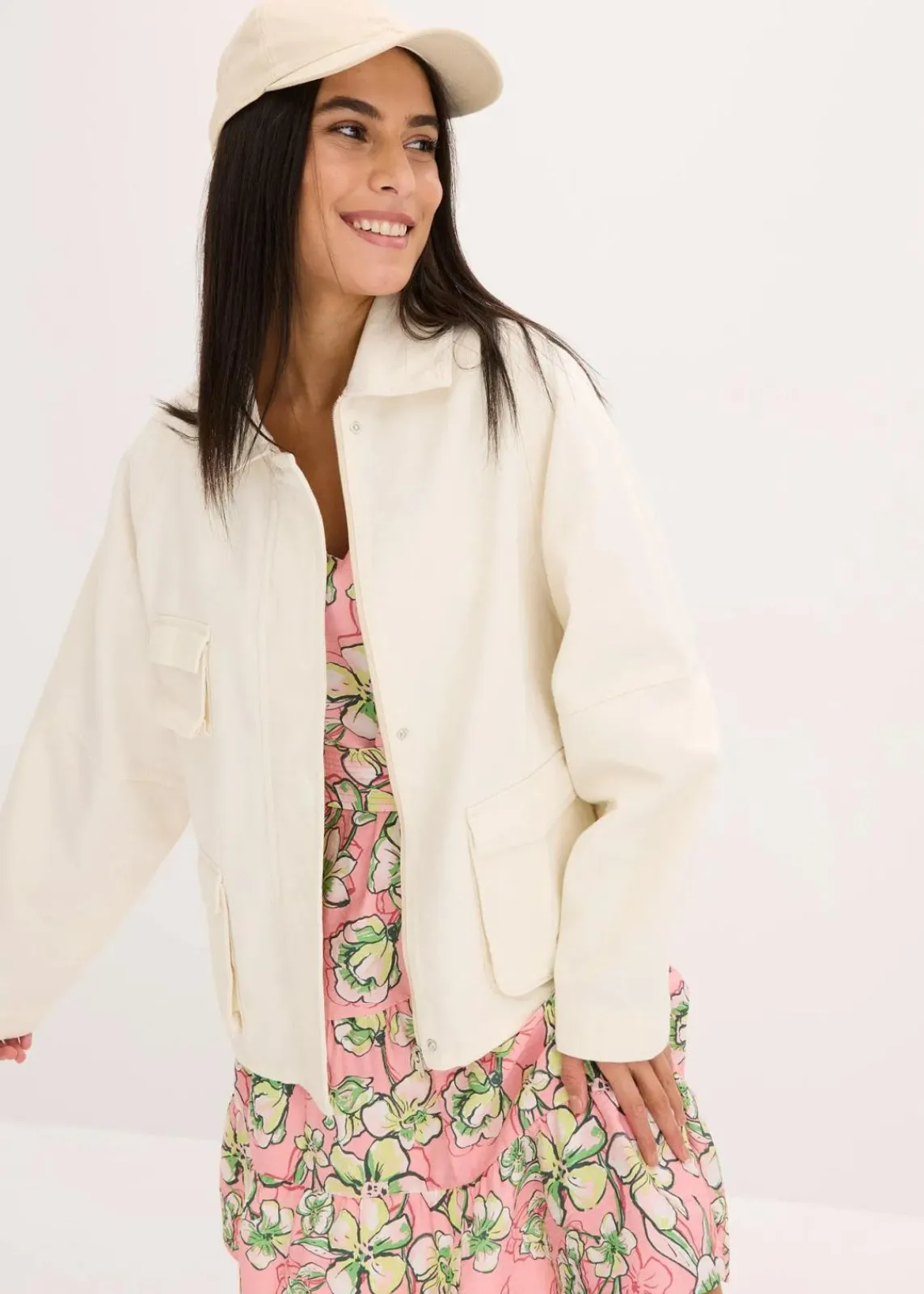 bonprix Jacken & Mäntel|Bekleidung·Hosen|Oversize Jacke natur