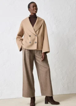 bonprix Bekleidung·Hosen|Jacken & Mäntel|Oversize Jacke aus weichem Woll-Mix khakibeige