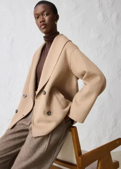 bonprix Bekleidung·Hosen|Jacken & Mäntel|Oversize Jacke aus weichem Woll-Mix khakibeige