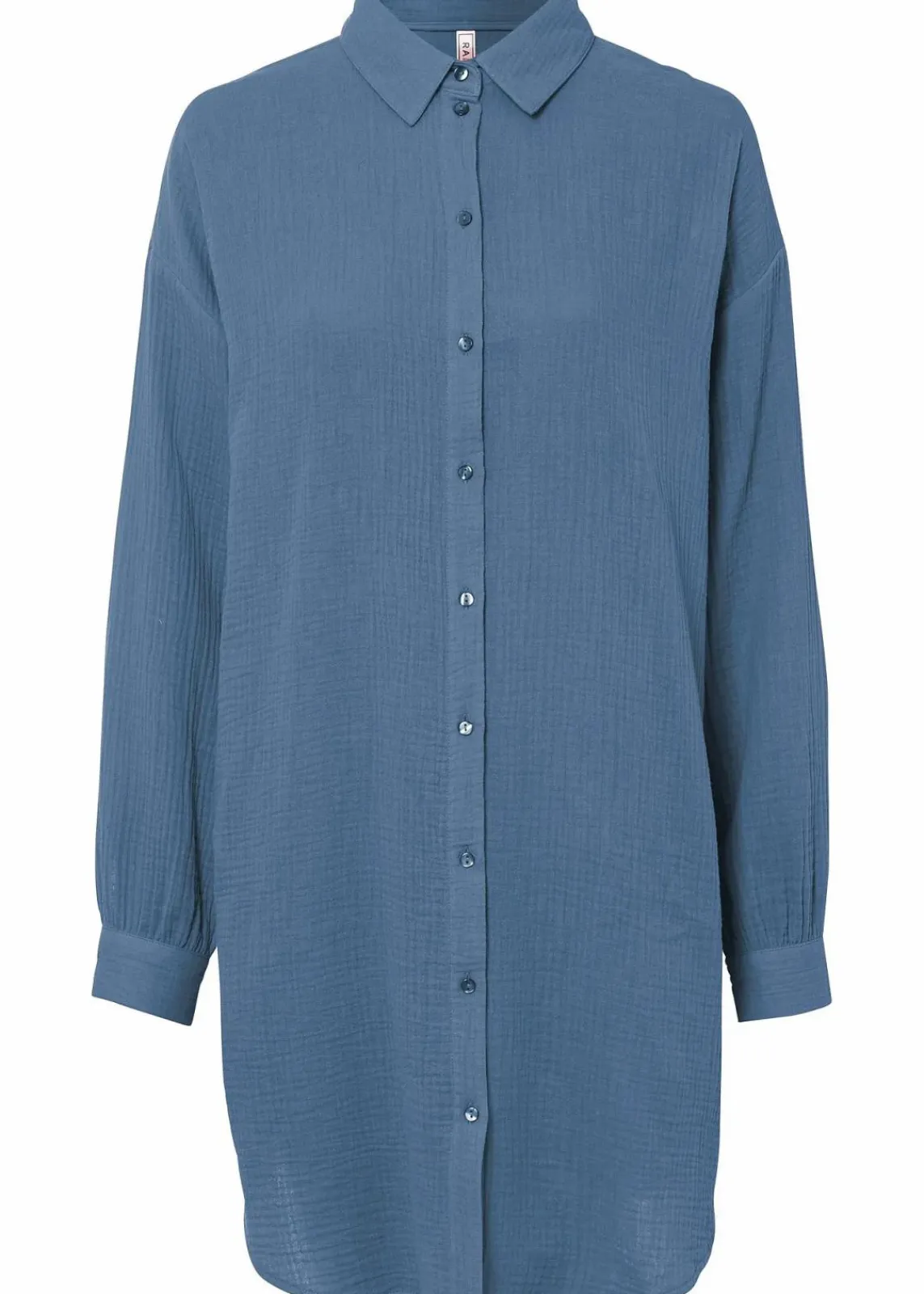 bonprix Blusen & Tuniken|Bekleidung·Jacken & Mäntel|Oversize Musselin-Longbluse jeansblau