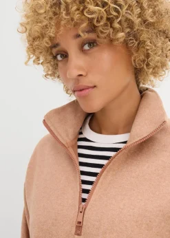 bonprix Bekleidung·Blusen & Tuniken|Zweiteiler & Sets|Oversize Pullover in Wolloptik schokosorbet meliert