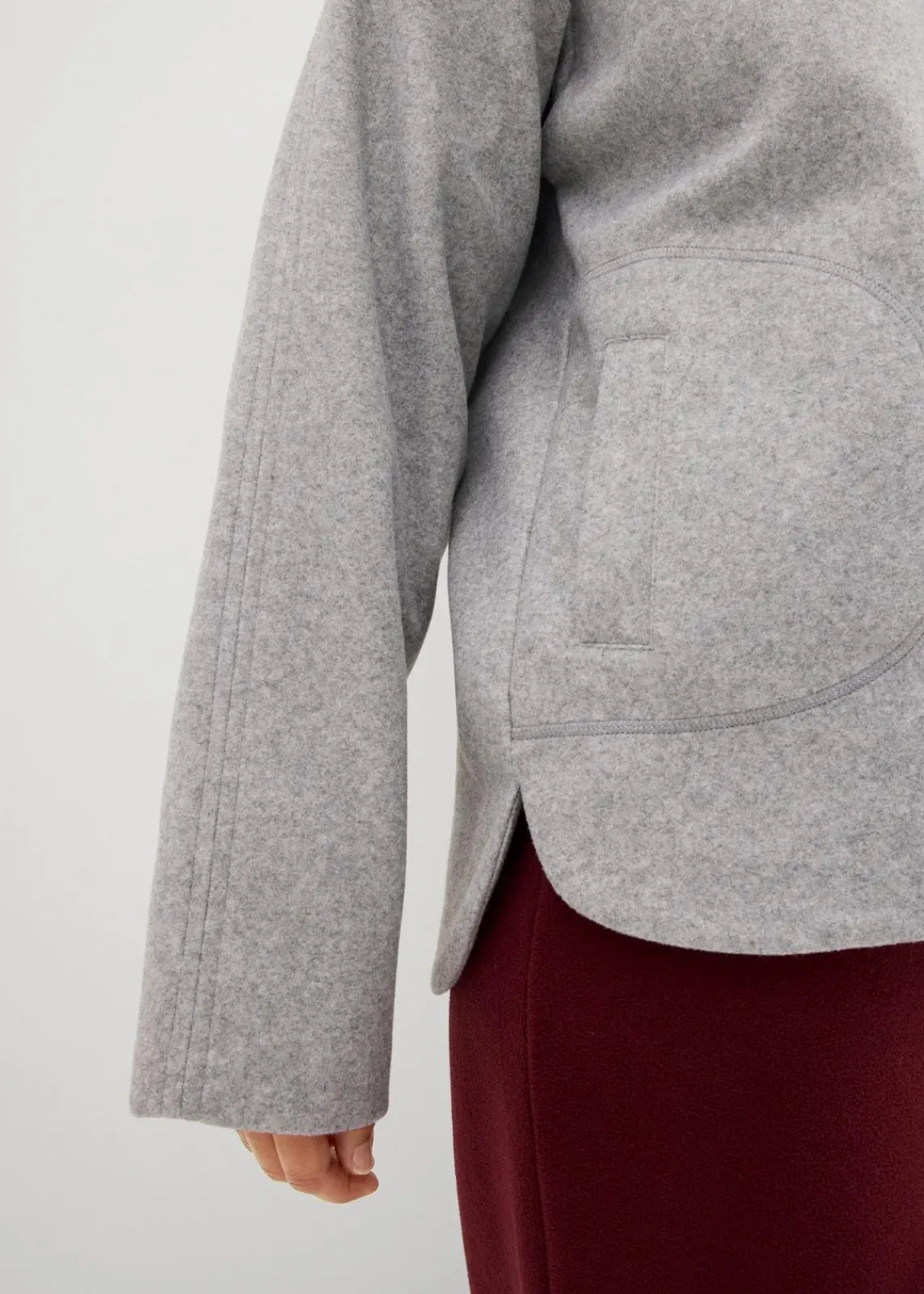 bonprix Sweat|Zweiteiler & Sets|Oversize Pullover in Wolloptik schattengrau meliert