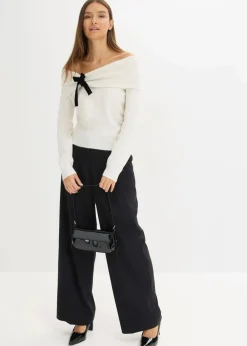 bonprix Bekleidung·Umstandsmode|Bekleidung·Jeans|Oversize Pullover mit Camrenausschnitt wollweiß