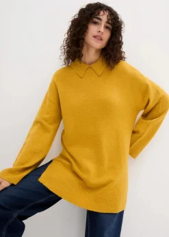 Oversize Pullover mit Turtleneck und Seitenschlitzen|bonprix New