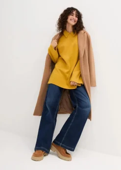 Oversize Pullover mit Turtleneck und Seitenschlitzen|bonprix New